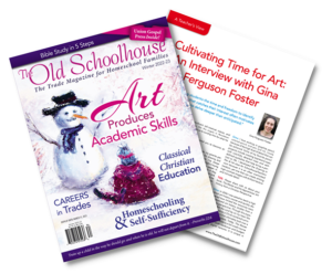 Cover and interview page from The Old Schoolhouse magazine