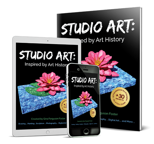 Softcover and digital versions of Studio Art: Inspired by Art History